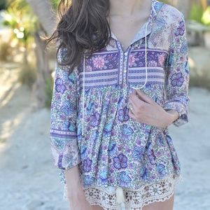 Lavender Amethyst Garden Tunic